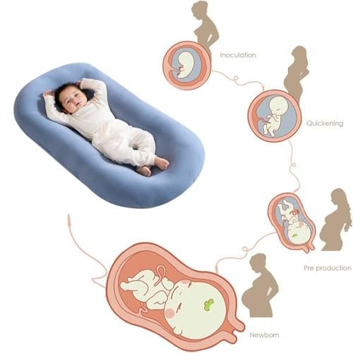 Baby Lounger Bionic Organic Lounger Soft Breathable Baby Nest for Newborn Infant Babies 0-18 Months (Pink, OneSize)