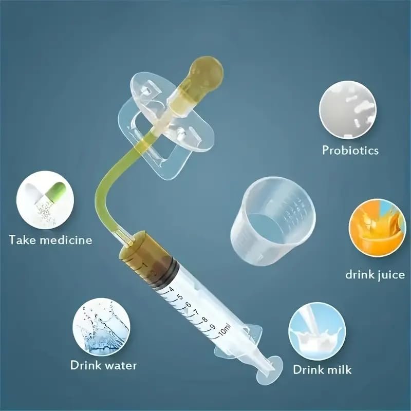 Baby Medicine Dispenser Pacifier, Syringe Pacifier for Liquid Medicine, Safe and Easy Feeding for Newborns and Infants