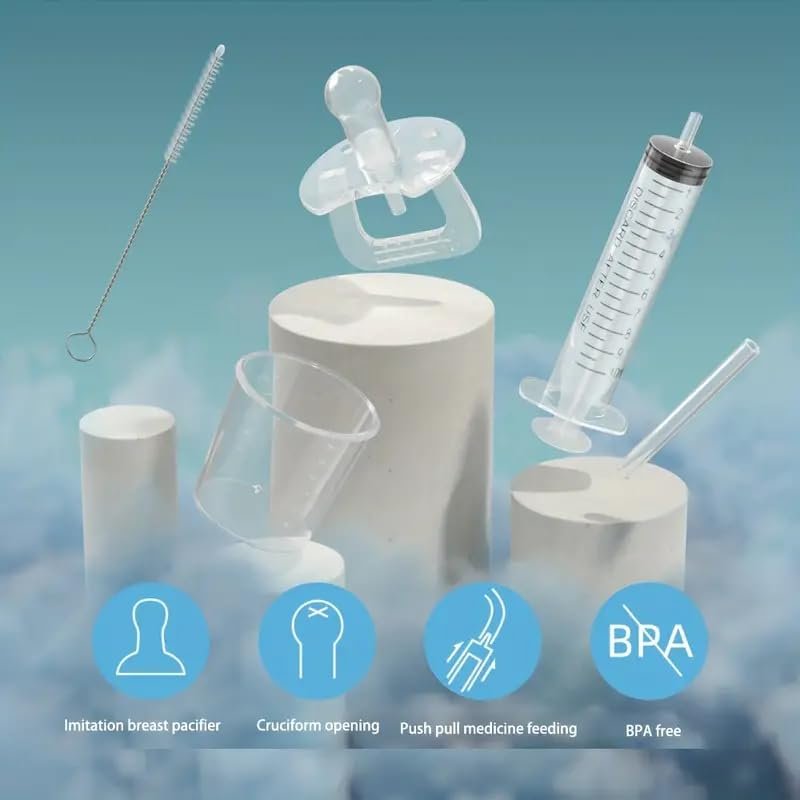 Baby Medicine Dispenser Pacifier, Syringe Pacifier for Liquid Medicine, Safe and Easy Feeding for Newborns and Infants