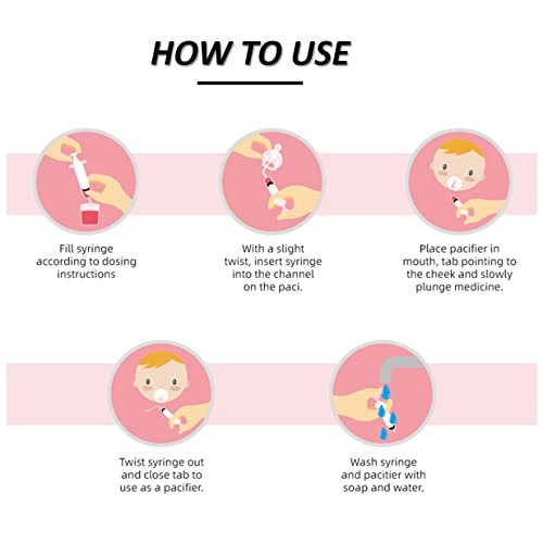 Baby Medicine Syringe Pacifier for Oral Feeding, Liquid Baby Medicine Dispenser, Newborn & Infant Pacifier Medicine Dispenser, Baby Essentials Medicine Pacifier Dispenser Infant (1 Pk)