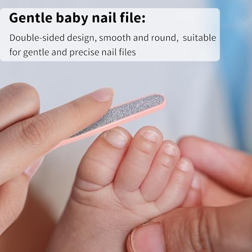 Baby Nail Clippers Kit Baby Grooming Set with Nail Clippers, Scissors, Nail File & Tweezers Baby Care Kit Fingernail Cutter for Baby,Newborn,Infant,Toddler,Kid(Pink)