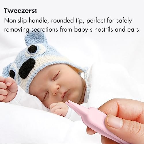 Baby Nail Kit, 4-in-1 Baby Nail Care Set with Cute Case, Baby Nail Clippers, Scissors, Nail File & Tweezers, Baby Manicure Kit and Pedicure kit for Newborn, Infant, Toddler, Kids-Owl Green