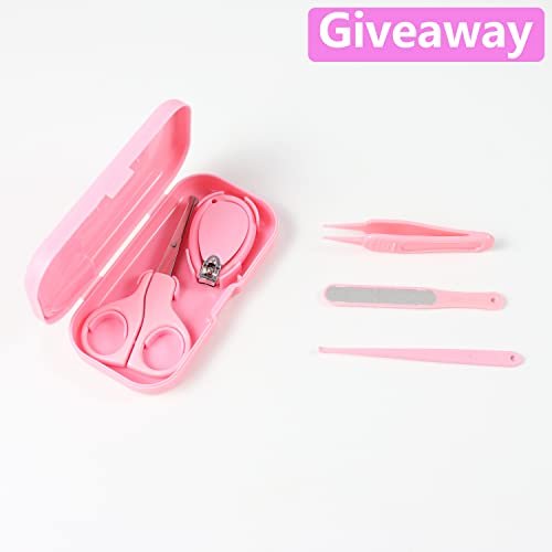 Baby Nail Trimmer Electric, Electric Nail File Baby Nail Clippers with Light, Toe Nail Sander for Thick Nails, Infant Nail Clippers for Newborn Or Toddler Toes and Fingernails(Pink)