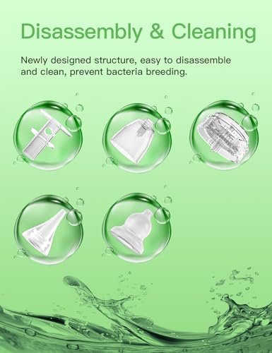 Baby Nasal Aspirator, Electric Nose Sucker with 5 Levels Suction, Soothing Light & Nursery Rhymes (Green)