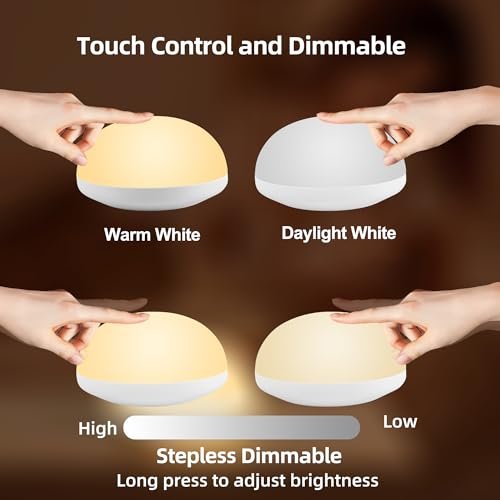 Baby Night Light,Touch Control for Baby Nursery with Remote and Timer - Rechargeable and Portable for Breastfeeding,Dimmable Nursery Light with 2 Color Modes