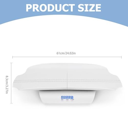 Baby Scale, 2-in-1 Adult/Baby Weight Scale, 22lbs-220lbs Digital Infant Weight Scale, USB/Battery-Operated Infant Scale for Height and Weight