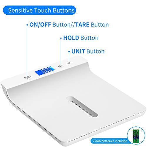 Baby Scale, Digital Infant Scale, Multi-Function Digital Scale for Pets, Toddler Scale with Measure Babies Weight and Height Tray, Precision Digital Puppy Scale with kg/lb/oz, Holding Function