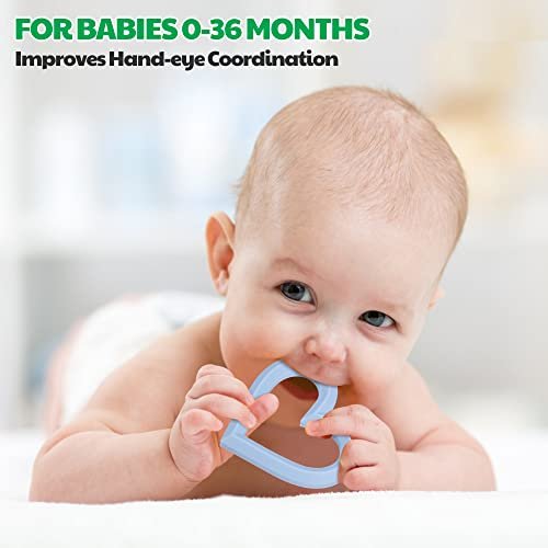 Baby Teether Silicone Teething Toys for Babies 6-12 Months 0-6 Months,Baby Chew Toys Teething Relief,Gifts for Babies,BPA-Free