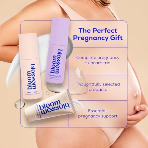 Bloom & Blossom - You've Got This Mama, Maternity Gift Set, 3-Piece Self-Care Kit for Expecting & New Moms with Stretch Mark Oil, Foot Spray Multi-Tasking Balm - Baby Shower, Maternity & New Mom Gift