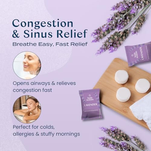 Body Restore Shower Steamers Aromatherapy 15 Pack - Fathers Day Unique Gifts for Dad, Grandpa, Birthday Gift for Mom, Daughter, Son, Best Friend, Travel Essentials, Self Care, Bath Bombs - Lavender