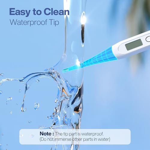Boncare 10 Seconds Oral Thermometer for Adults and Kids - Accurate & Safe Rectal Thermometer for Baby with Fever Alarm, Digital Thermometer FSA HSA Eligible (Light Blue)
