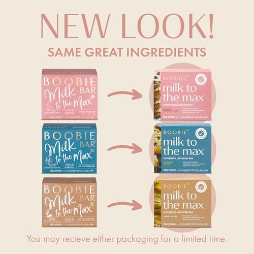 Boobie Bar Superfood Lactation Bar Variety Pack, Lactation Snacks for Breastfeeding Moms to Increase Milk Supply, Fenugreek-Free, Gluten-Free, Dairy-Free, Vegan (18 Bars, 3 Flavors)