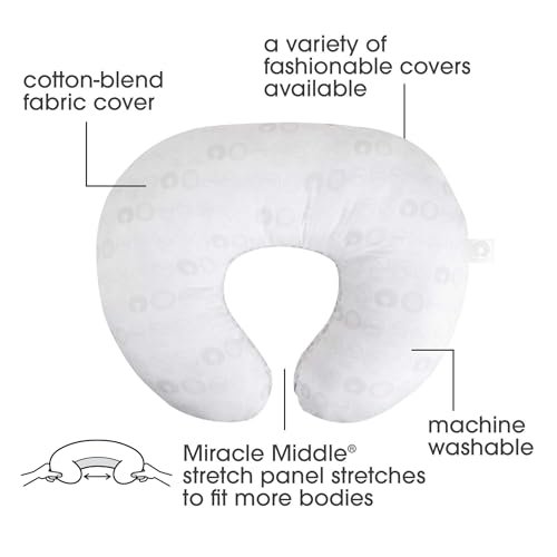 Boppy Bare Naked Original Nursing Pillow, Pillow Only, Cover Sold Separately, Ergonomic Nursing Essentials for Breastfeeding and Bottle Feeding, with Firm Fiber Fill