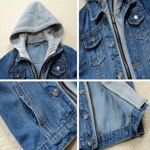 Boys' Denim Jacket Outerwear, 12M-14 Years