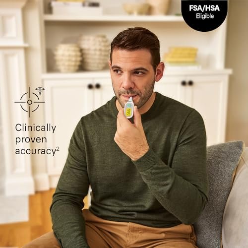 Braun Digital Thermometer, Clinically Accurate, Color Coded Fever Guidance for Baby, Toddlers, Kids & Adults, Oral, Rectal or Underarm use, No 1 Brand Recommended by Pediatricians, FSA & HSA Eligible