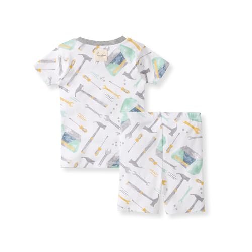 Burt's Bees Baby Boys' 2-Piece Short Sleeve Tee and Shorts Organic Cotton Pajama Set