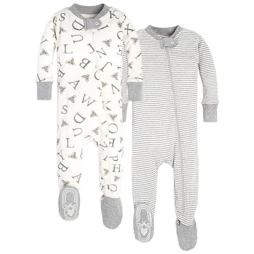 Burt's Bees Baby Boys' Snug Fit One-Piece Footed Non-Slip Sleeper
