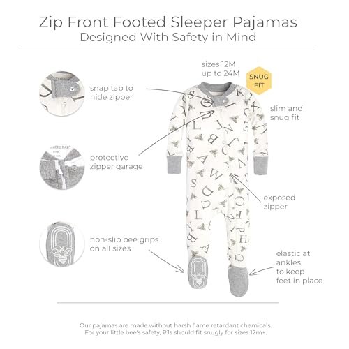 Burt's Bees Baby Boys' Snug Fit One-Piece Footed Non-Slip Sleeper