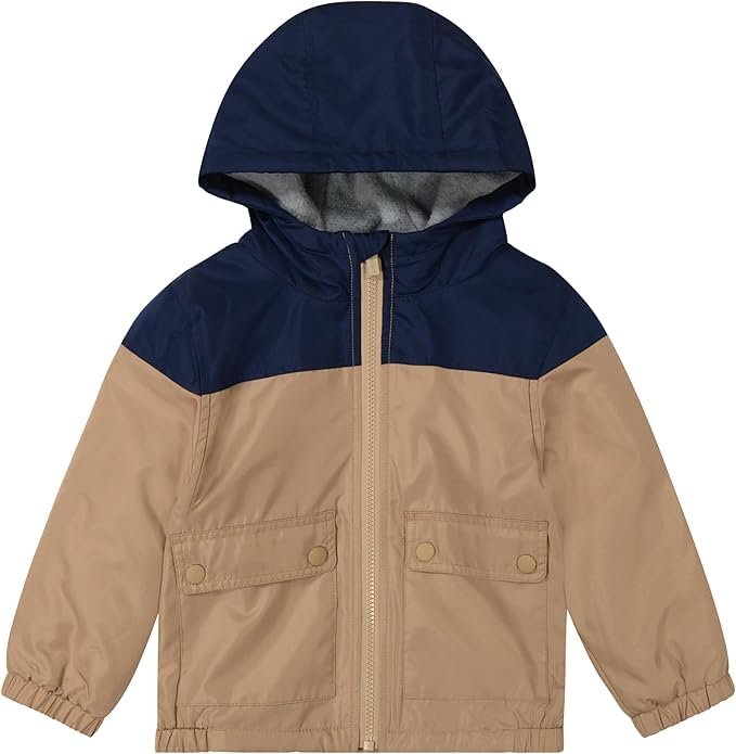 Carter's Baby Boy's Midweight Water-Resistant Fleece-Lined Jacket with Snap Pockets