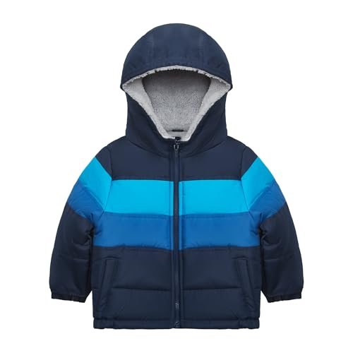 Carter's Baby Boys' Sherpa-Lined Heavyweight Hooded Puffer Jacket