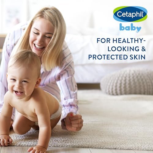 Cetaphil Baby Body Wash with Half Baby Lotion, Gentle Wash with Organic Calendula, Soothes Dry, Sensitive Skin for Everyday Use, Gentle Fragrance, Soap Free, Hypoallergenic, 7.8oz