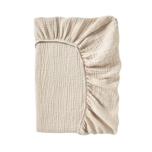 Changing Pad Cover for Baby Girls Boys, Neutral Fitted Muslin Cotton Diaper Changing Pad Sheets, Soft Brethable Changing Table Cover