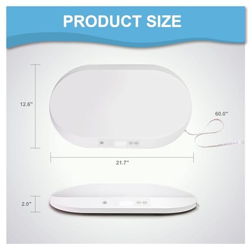 Charmline Digital Baby Scale with Wiggle-Proof Algorithm,Pet Scales for Cats and Dogs,Baby Weight Scale with oz/lb/g/kg Unit up to 88 lbs