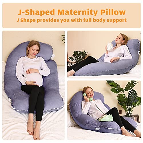 Chilling Home Pregnancy Pillows, U Shaped Full Body Maternity Pillow 58 inch, Pregnant Women Must Haves Pregnancy Pillows for Sleeping with Removable Cover