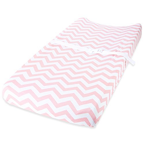 Cuddly Cubs Changing Pad Covers – 2 Pack – Snuggly Soft Plush Cotton Changing Table Covers for Girl – Fits Perfectly on Summer Infant and Other 16 x 32 Baby Changing Table Pads – Pink