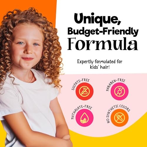 CurlyKids Textured Hair Care Set with Hair Detangler Spray, Kids Shampoo, Conditioner & Creme for Curly, Frizzy, & Wavy Hair | Sulfate & Paraben-Free Formula to Detangle, Hydrate, and Revitalize Curls