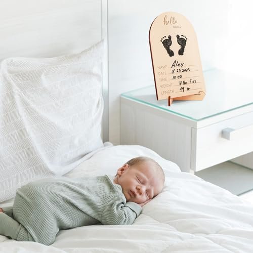 Cute Wooden Ultrasound Picture Frame - Beautiful Double Sided Sign For The Announcement of Your Pregnancy Or Baby's Birth - Nursery Decor Sonogram Photo Frame & Pregnancy Gift For First Time Moms