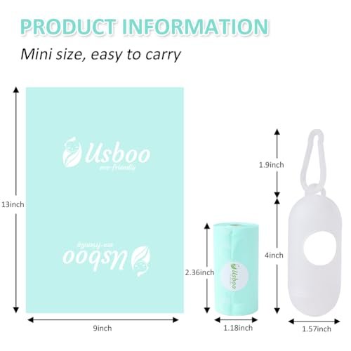 Diaper Bags Disposable for Baby, 20 Refill Rolls/300 Bags Waste Bags with Dispenser, Convenient and Quick Diaper Disposal, Rainbow