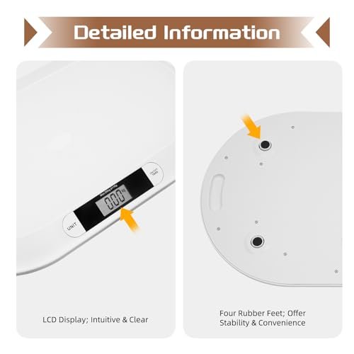 Digital Baby Weighing Scale, 20KG High Precision Smart Baby Scale with LCD, 10g/0.02g Division Precision, Three Units Weight Scales for Infants, Toddlers, and Babies (Weight Measure Tool)