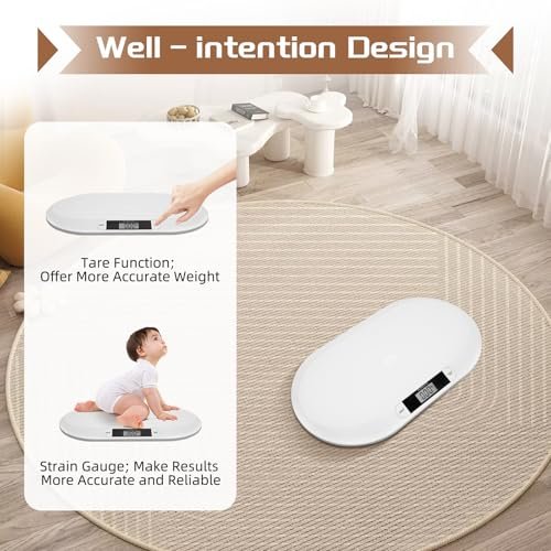 Digital Baby Weighing Scale, 20KG High Precision Smart Baby Scale with LCD, 10g/0.02g Division Precision, Three Units Weight Scales for Infants, Toddlers, and Babies (Weight Measure Tool)