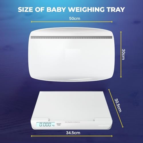 Digital Baby Weighing Scale with Height Meter & Baby Tray - Infant Weighing Machine - Up to 20Kg Weight Capacity