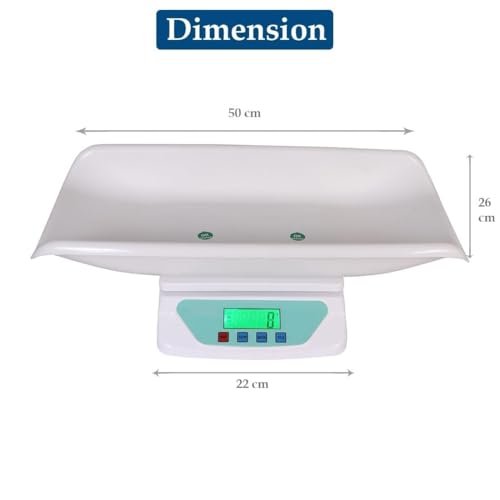 Digital Baby Weighing Scale with Tray, High Precision, 30 Kg Capacity, Stainless Steel Construction