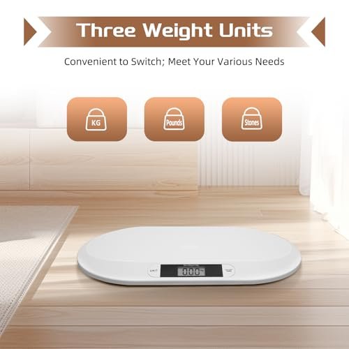 Digital Weight Scale Puppy Scale Baby Scale Newborn Baby Weight Scale up to 44 lbs, High Precision Pet Weight Scale Newborn Scale for Weighing in KG/Pounds/Stone