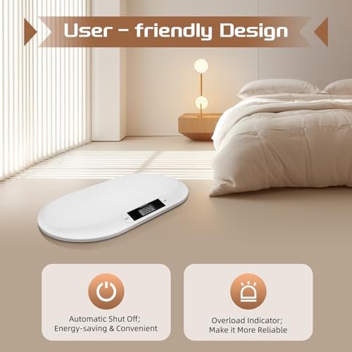 Digital Weight Scale Puppy Scale Baby Scale Newborn Baby Weight Scale up to 44 lbs, High Precision Pet Weight Scale Newborn Scale for Weighing in KG/Pounds/Stone