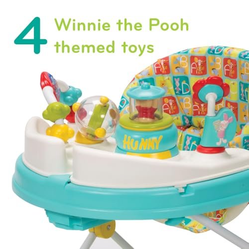Disney Baby Winnie the Pooh Toys Walker, Baby Walker with Wheels, Music & Lights, Bees Knees