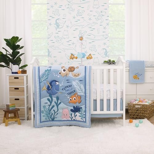 Disney Finding Nemo Cutest Little Catch Light Blue, and Orange Plush Nemo and Seashells Musical Mobile