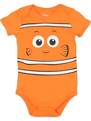 Disney Mickey Mouse Lion King Winnie the Pooh Pixar Toy Story Finding Nemo Baby 5 Pack Bodysuits Newborn to Infant
