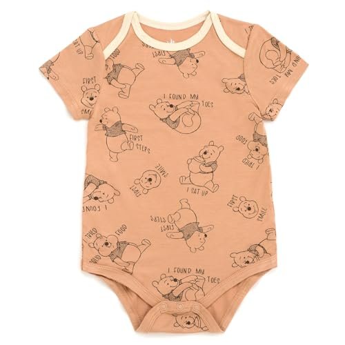 Disney Winnie the Pooh Baby 2 Pack Bamboo Bodysuits Newborn to Infant Sizes (Newborn - 24 Months)