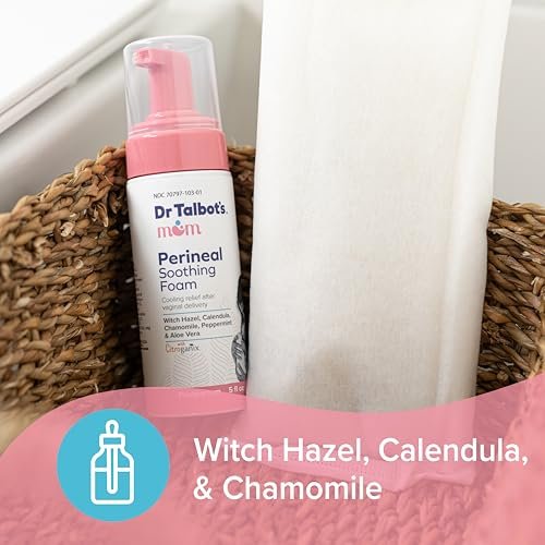 Dr. Talbot's Mom Perineal Soothing Foam - Cooling Postpartum Relief with Witch Hazel and Citroganix - Postpartum Essentials - 5 fl oz