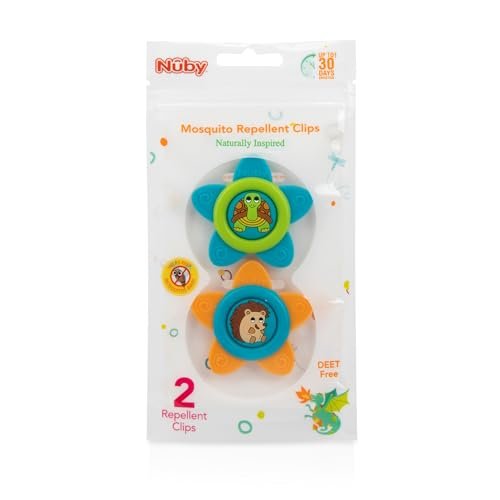 Dr. Talbot's Mosquito Clips for Baby & Toddler with Naturally Inspired Ingredients, Citronella & Lemongrass, DEET Free, 1 Pack (2 Clips)