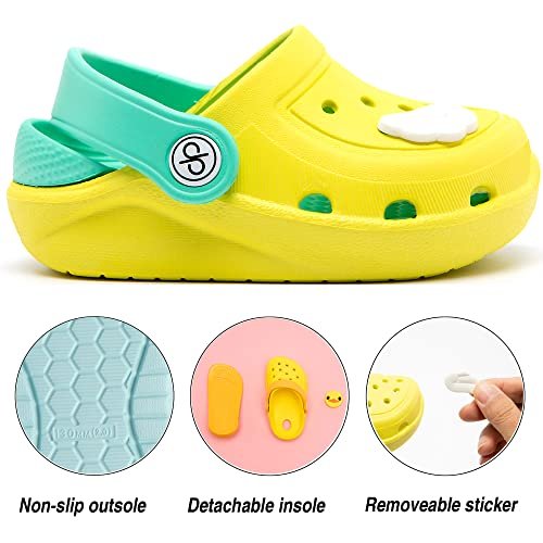 dripdrop Girls Comfort Clogs Kids Slip On Garden Shoes Boys Lightweight Beach Pool Slide Sandals Shower Slipper (Toddler/Little Kids)