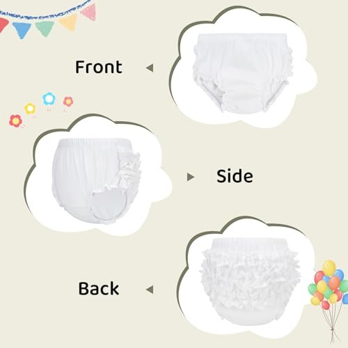 Durio Baby Bloomers for Toddler Girls Ruffle Diaper Covers for Girls Cute Cotton Baby Girl Shorts