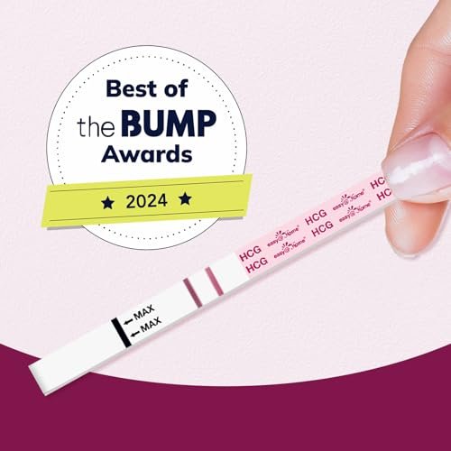 Easy@Home Pregnancy Test Strips Kit: 10 Pack hCG Test Strips - Early Detection Home Pregnancy Strips Bulk