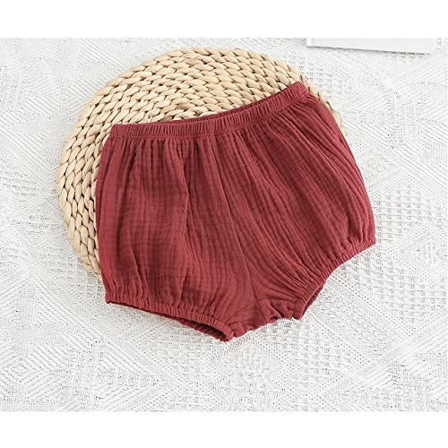 EISHOW Infant Baby Cotton Linen Bloomer 3 Pack Shorts Newborn Toddlers Girls Boys Summer Soft Diaper Cover Underwear Panty