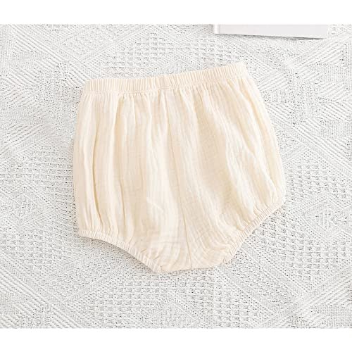 EISHOW Infant Baby Cotton Linen Bloomer 3 Pack Shorts Newborn Toddlers Girls Boys Summer Soft Diaper Cover Underwear Panty