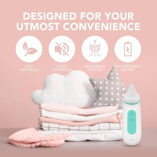 Electric Baby Nasal Aspirator - Nose Sucker Machine for Newborn Infants Toddlers Kids Adults - Automatic Booger Snot Vacuum Cleaner with Adjustable Suction Levels for Mucus Removal